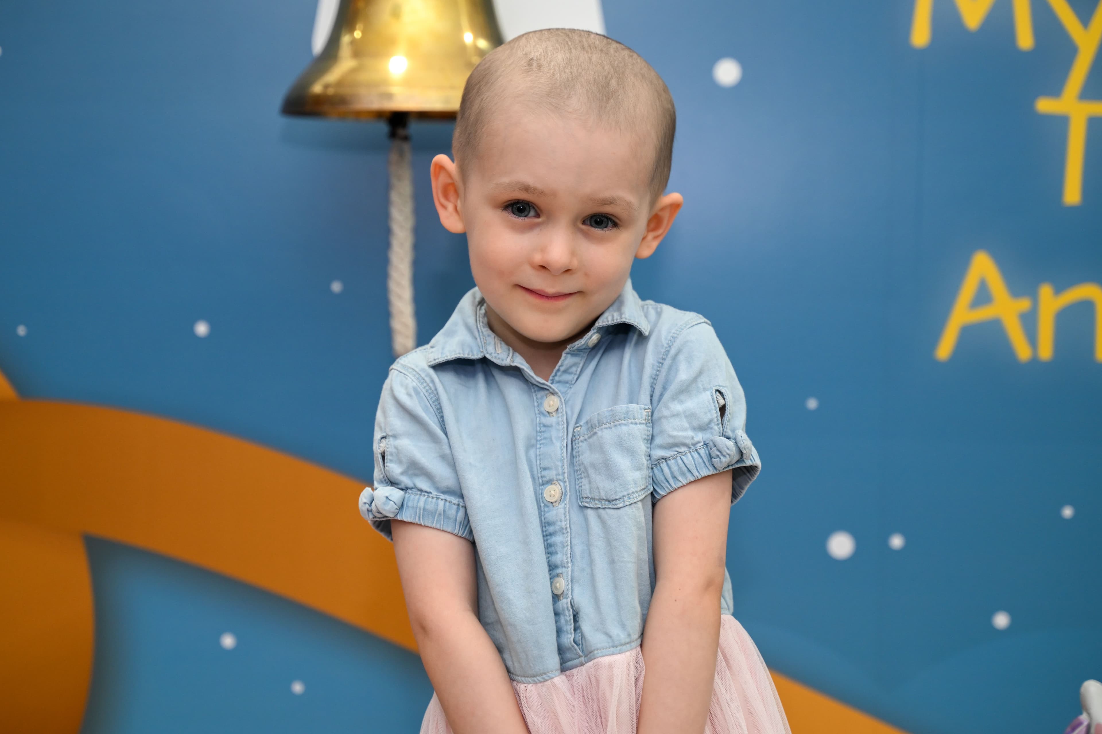 Juniper at her bell ringing ceremony
