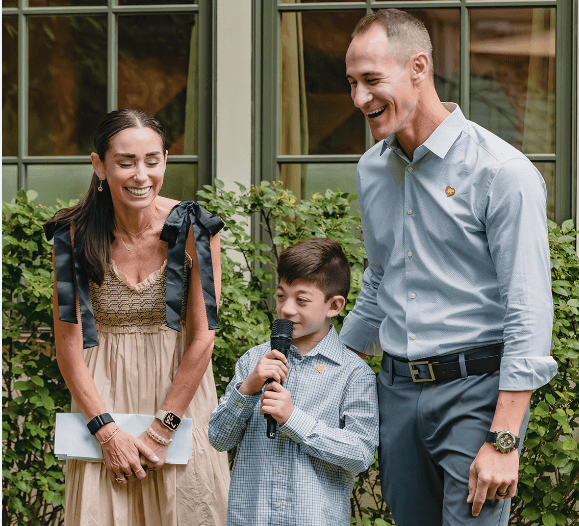 Patient family speaks at event